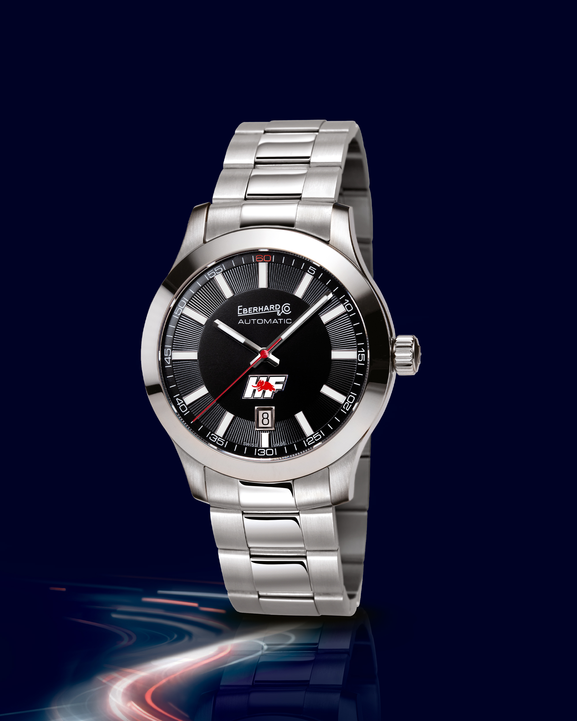 Post Instagram per il lancio Eberhard & Co. x Lancia HF Limited Edition, quadrante nero